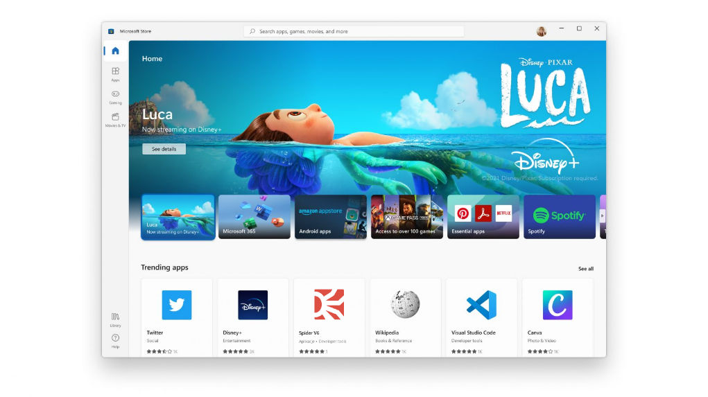Pająk V6 jako jedna z pierwszych aplikacji Win32 w Microsoft Store