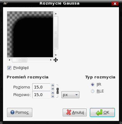 Rozmycie Gaussa w GIMP