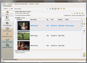 Okno wyboru zdjęć w Galerniku 1.5.0
