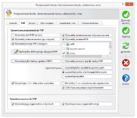 Nowe okno ułatwień kodowania PHP