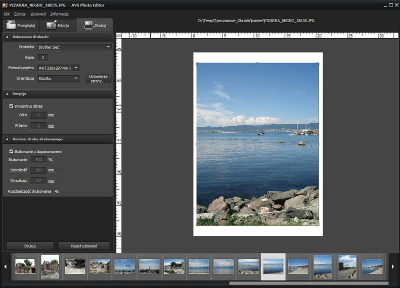 AVS Photo Editor - wydruk zdjęć