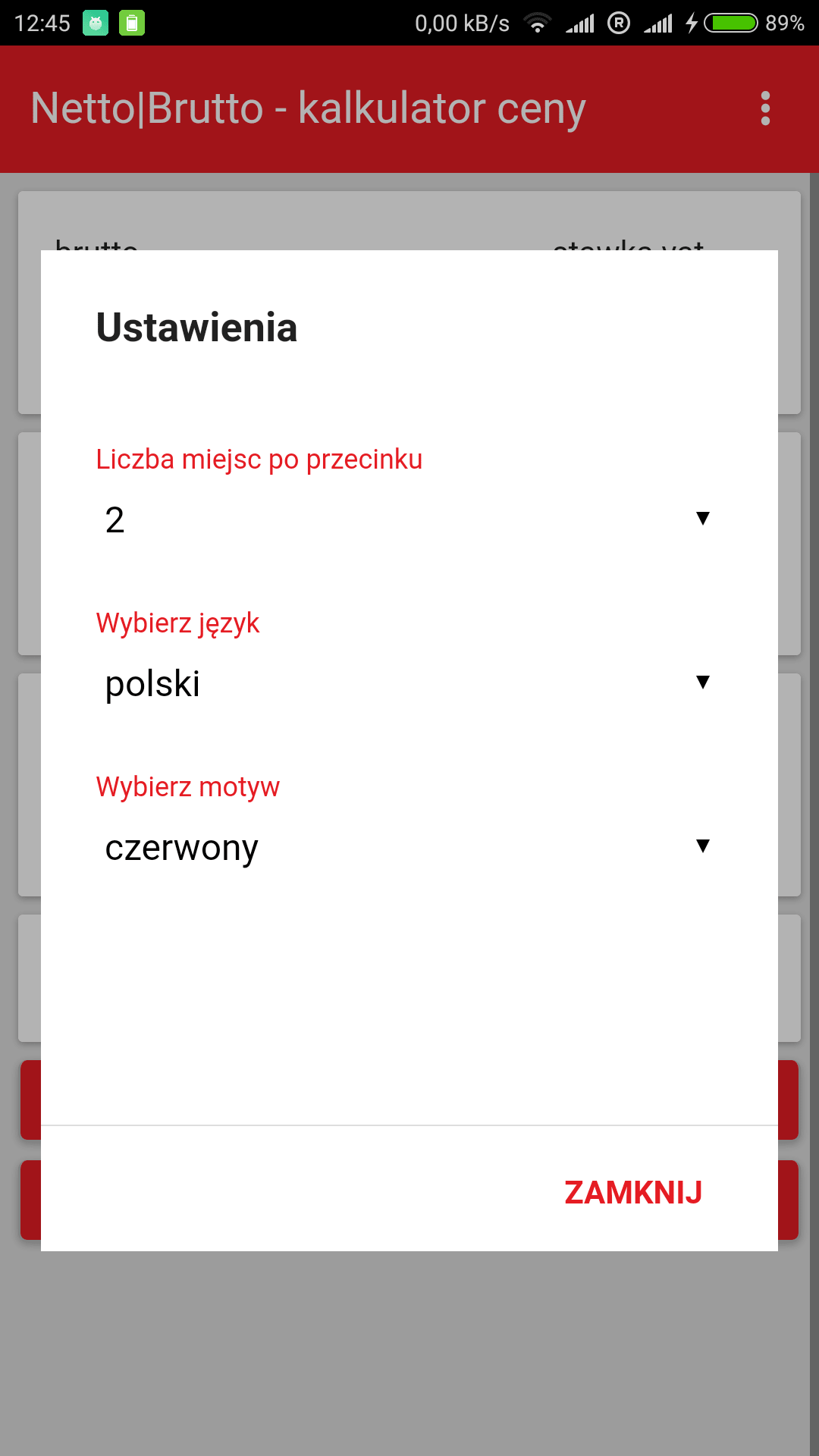Netto | Brutto - kalkulator cen, podatku vat i dochodowego - aplikacja ...