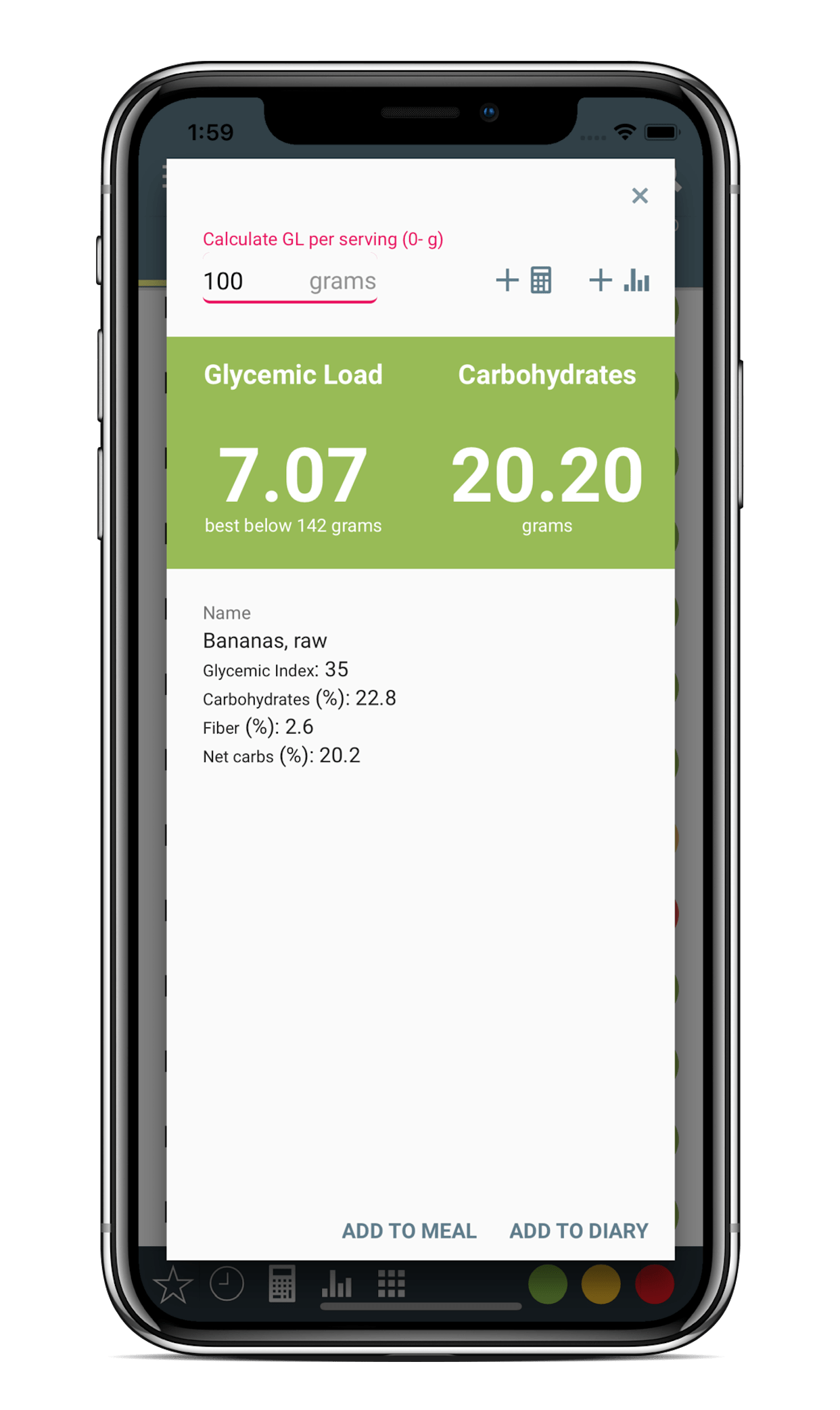 2 9 Glycemic Index and Glycemic Load food table list app - calculator, search