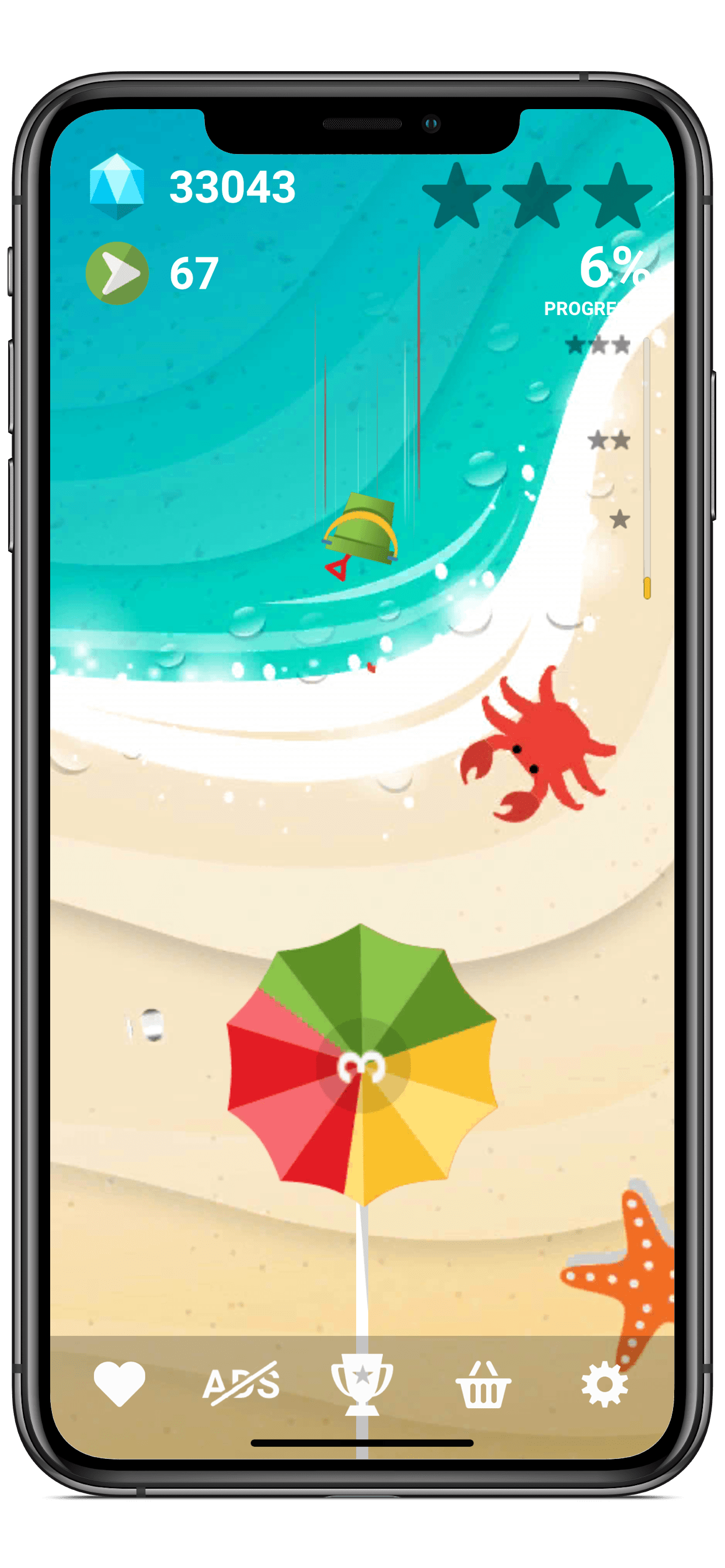 5 11 SWIRLY free game for Android, iOS, Windows - drop and match things, save farm animals, destroy planets, feel like on the beach
